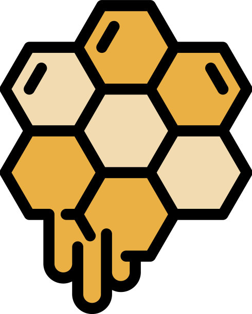 蜂蜜图标颜色轮廓图片下载