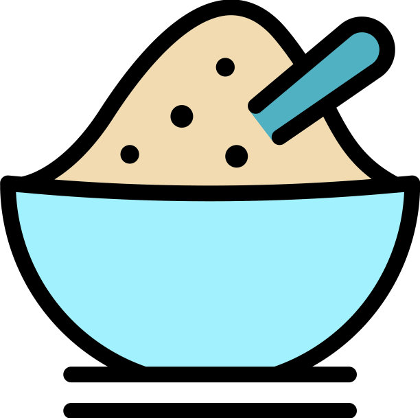 米饭碗图标颜色轮廓图片下载