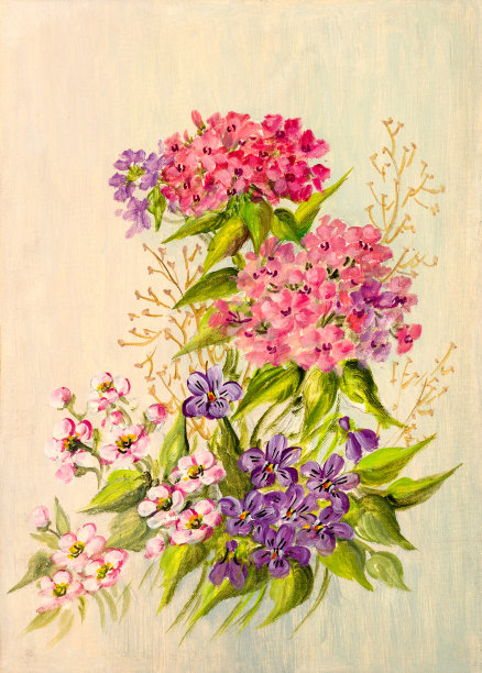 花卉花束静物油画图片下载