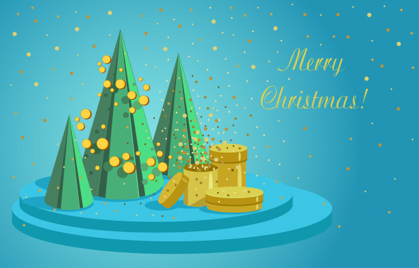 带礼物的圣诞树图片下载