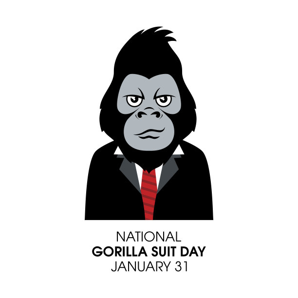 国家大猩猩服装日矢量图片下载