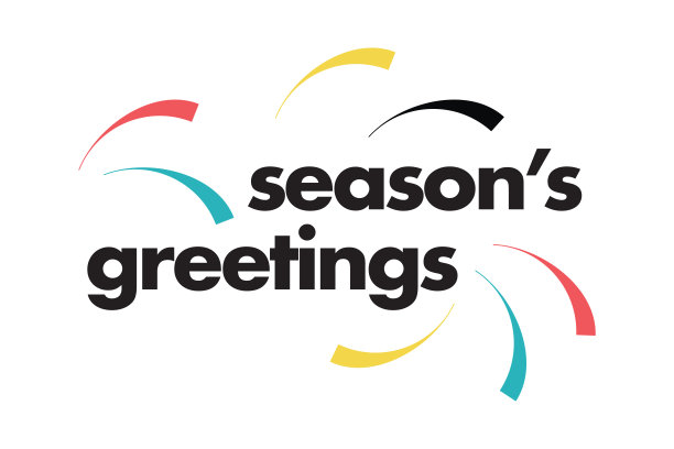 现代，简单，色彩丰富的排版设计说“季节的问候”。图片下载