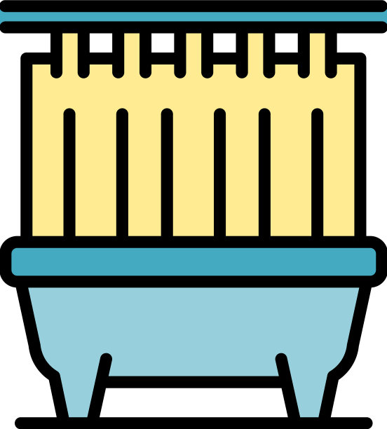 浴帘护理图标颜色轮廓图片下载