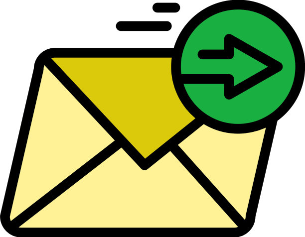 速度电子邮件图标颜色轮廓图片下载