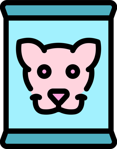 狗粮包图标颜色轮廓图片下载