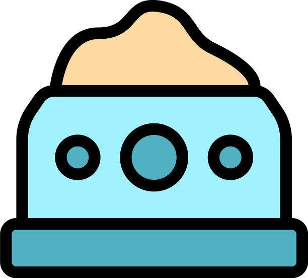 狗招待碗图标颜色轮廓图片下载