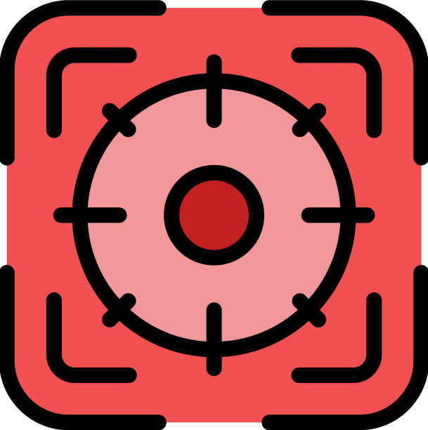 数字焦点图标颜色轮廓图片下载