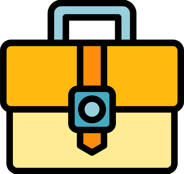 学生公文包图标颜色轮廓图片下载