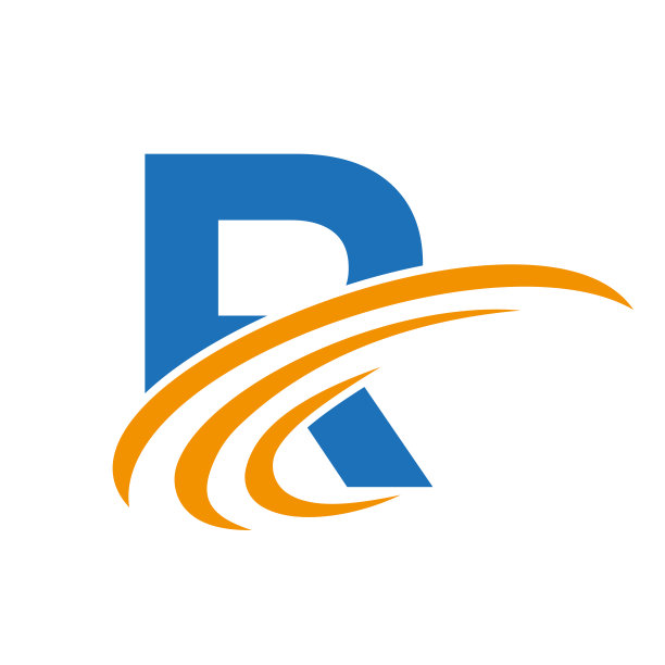 字母R标志标志设计模板。初始R梯度标志设计现代，平面和极简的商业概念图片下载