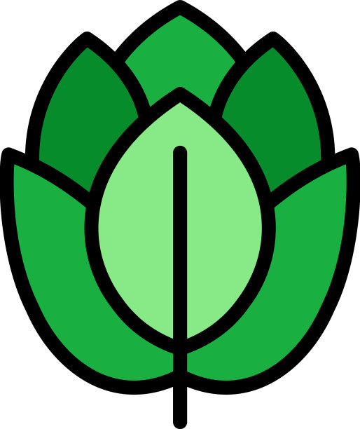 有机洋蓟图标颜色轮廓图片下载