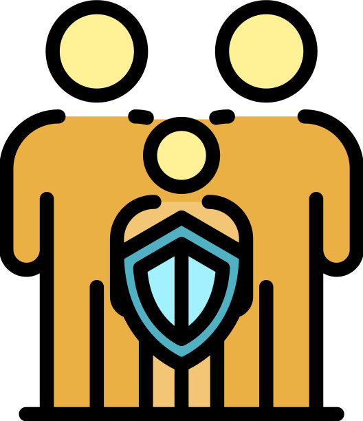 医疗防护家庭图标颜色轮廓图片下载