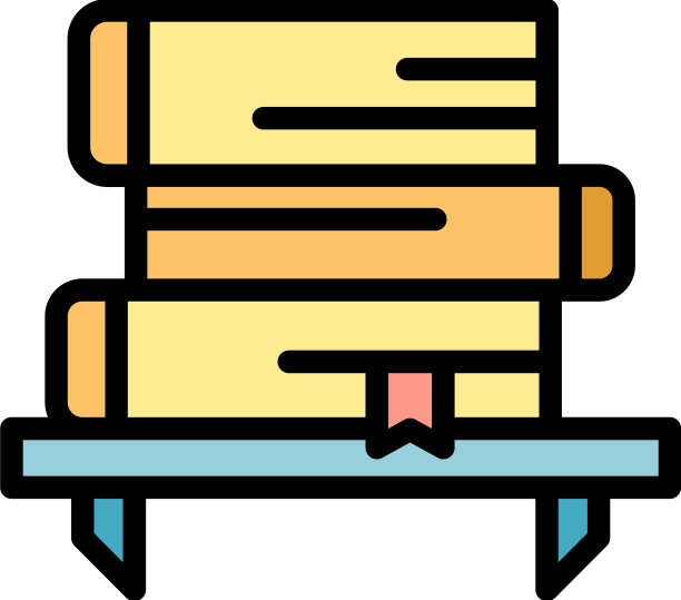 书架图标颜色轮廓图片下载