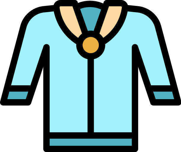 学校衬衫图标颜色轮廓图片下载