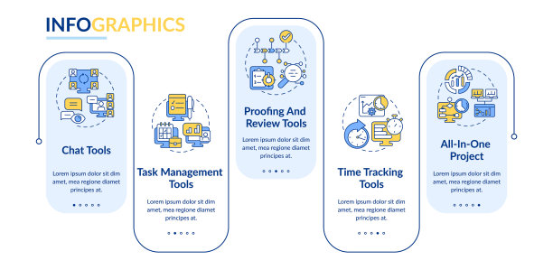 基本的商业工具矩形信息图形模板图片下载