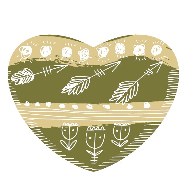 北欧风格的装饰抽象心形，拥抱，hygge，带箭头，适合于情人节，圣诞节，生日，婚礼，爱情宣言的设计装饰。图片下载