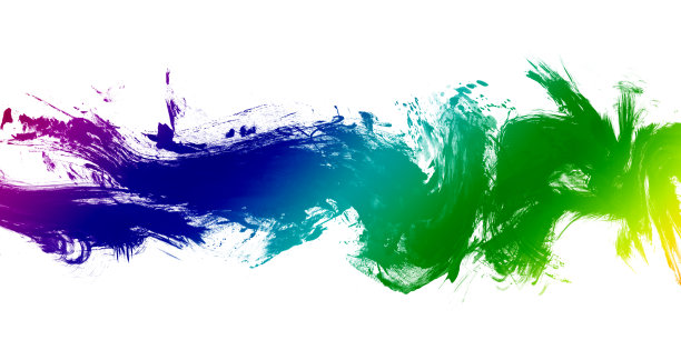 抽象彩虹水彩画背景与飞溅图片下载