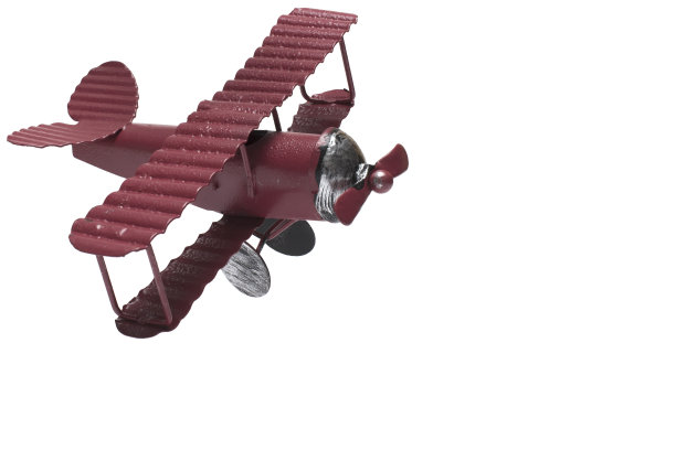 近锡玩具双翼飞机白色背景图片下载