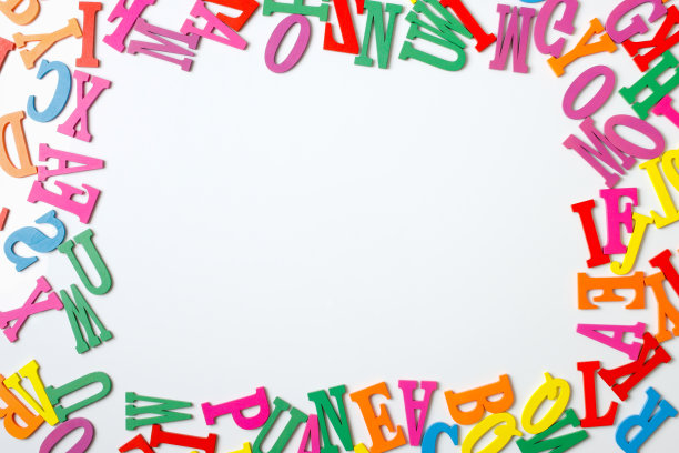 流行彩色字母背景材料图片下载