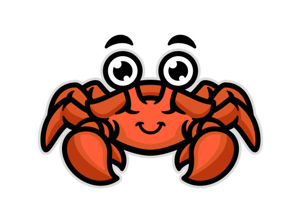 可爱蟹吉祥物Logo图片下载