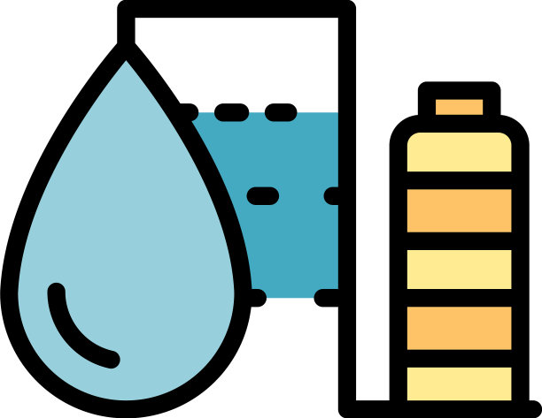 水电图标颜色轮廓图片下载