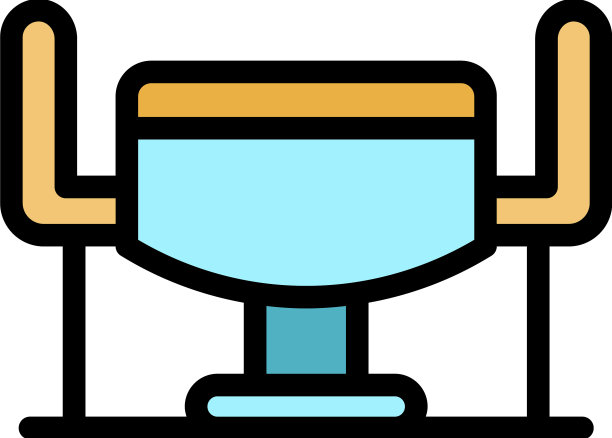 餐厅桌子图标颜色轮廓图片下载