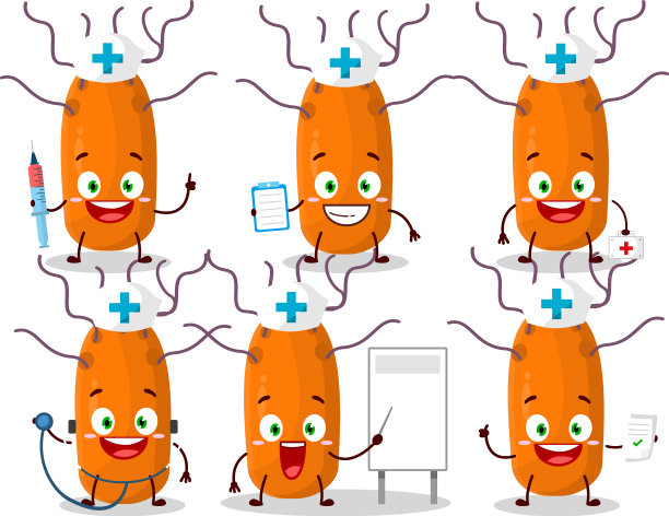 医生职业表情符号与杜维纳科病毒图片下载