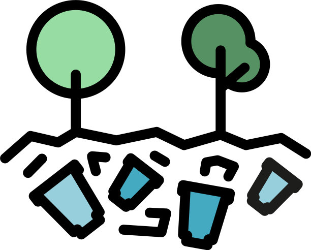 自然垃圾塑料图标颜色轮廓图片下载