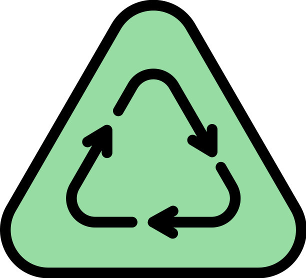 生态三角形图标颜色轮廓图片下载