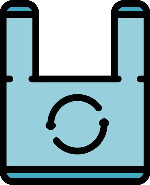 有机袋图标颜色轮廓图片下载