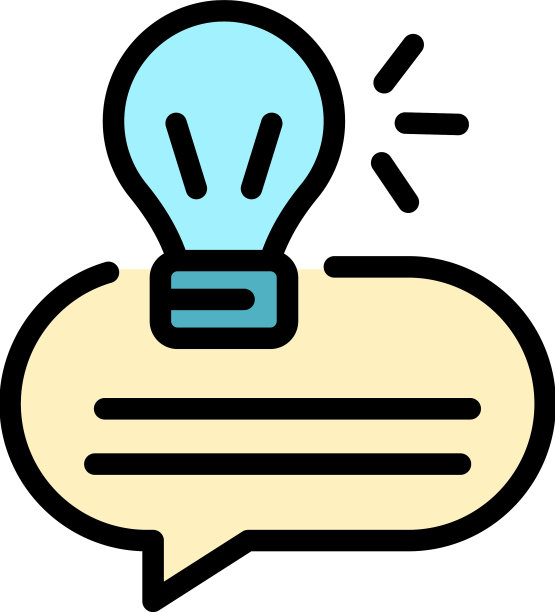 灯泡提示图标颜色轮廓图片下载