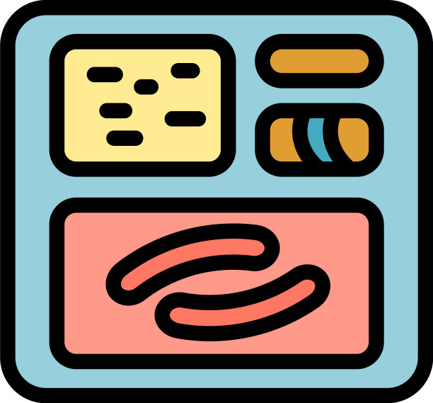 航空公司菜单图标颜色大纲图片下载