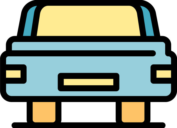 车盖图标颜色轮廓图片下载