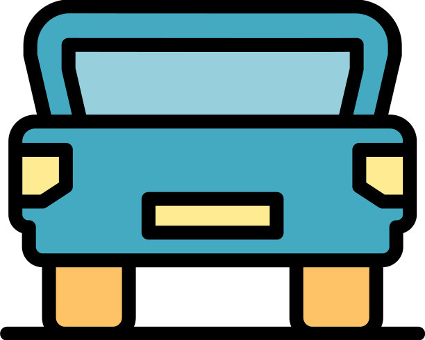 打开后备箱门图标颜色轮廓图片下载