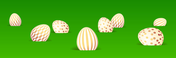 草坪上的复活节彩蛋图片下载