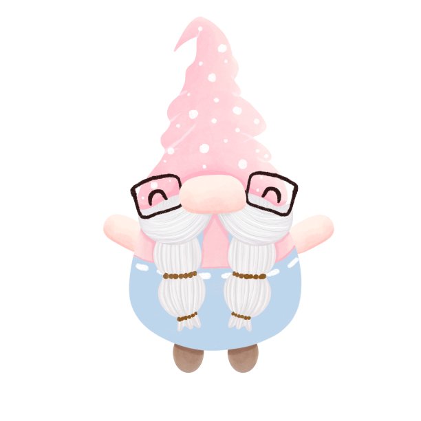 可爱的数字绘画水彩侏儒元素。图片下载