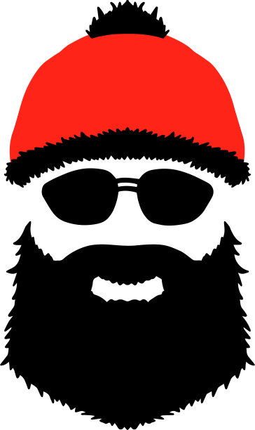 孤立的剪影假圣诞老人。圣诞快乐。新年快乐。很酷的圣诞老人。戴面具的圣诞老人。圣诞老人戴眼镜图片下载