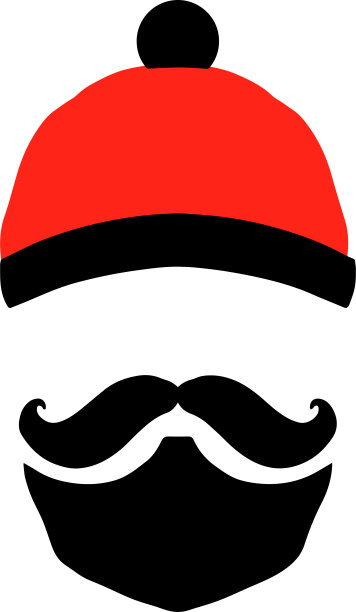 孤立的剪影假圣诞老人。圣诞快乐。新年快乐。很酷的圣诞老人。戴面具的圣诞老人。圣诞老人戴眼镜图片下载