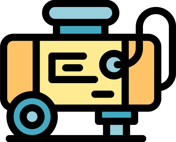 轮式压缩机图标颜色轮廓图片下载