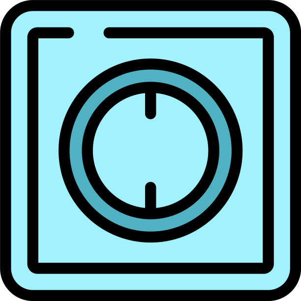 能源插座图标颜色轮廓图片下载