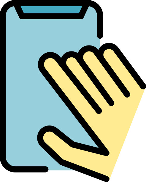 智能手机打印屏幕图标颜色轮廓图片下载