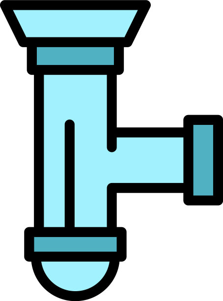 排水管图标颜色轮廓图片下载
