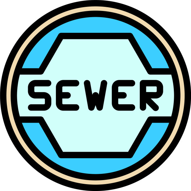 人孔图标颜色轮廓图片下载