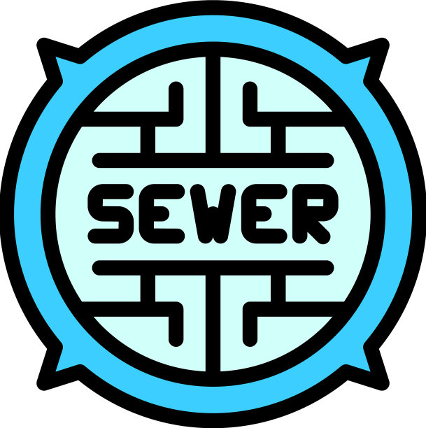 城市沙井图标颜色轮廓图片下载