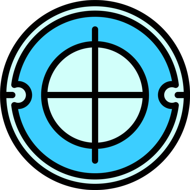 检修人孔图标颜色轮廓图片下载