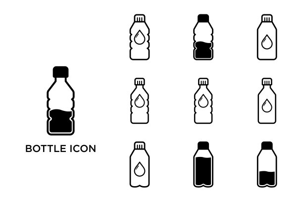 瓶子图标集矢量设计模板图片下载