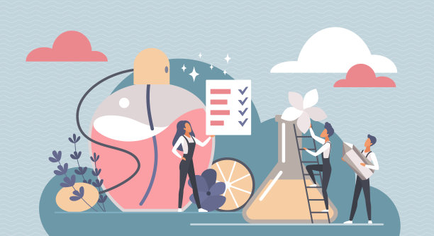 香水的香味创造，调香师用香味成分创造香味成分图片下载