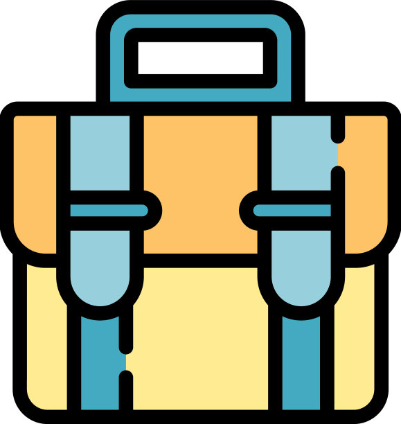 公文包图标颜色轮廓图片下载