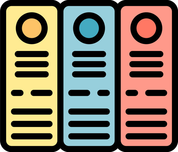 正义文件夹图标颜色轮廓图片下载