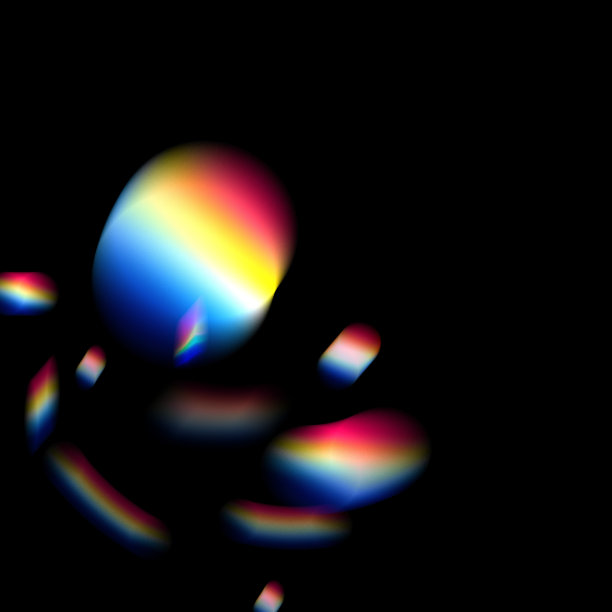 美丽的彩虹光折射，棱镜效果叠加图片下载