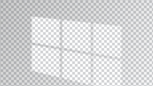 窗户阳光和阴影覆盖白色墙壁模型。透明的矢量效果逼真的光模仿图片下载